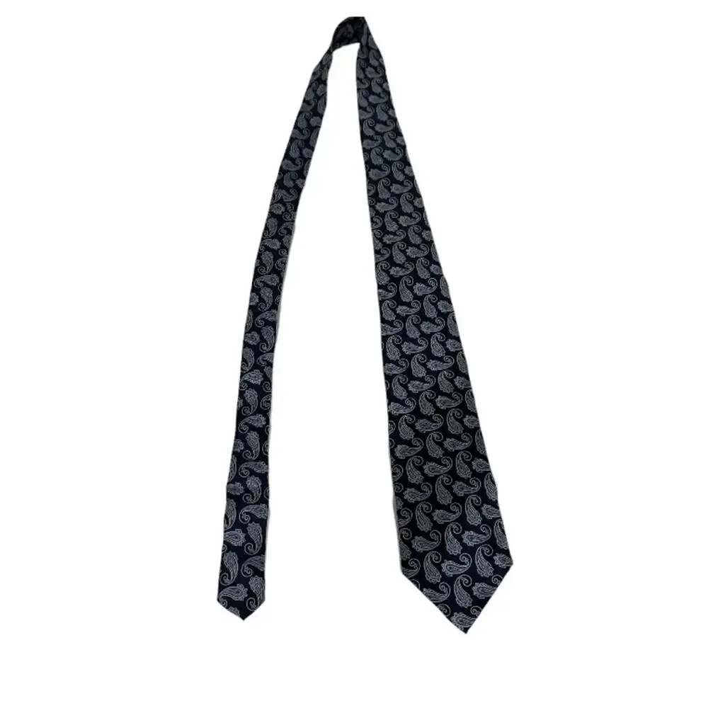 Polo Ralph Lauren for Neiman Marcus Silk‎ Navy Blue Paisley Print Tie